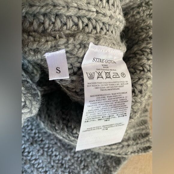 STINE GOYA Sugsi Fisherman Gray  Melange Sweater Puffy Sleeve Made In Italy Sz S - Picture 12 of 16